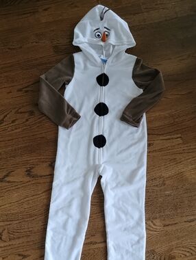 Disney Olaf Kids Character Hooded Onesie, Size 8